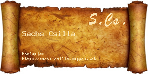 Sachs Csilla névjegykártya