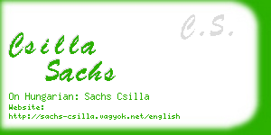 csilla sachs business card